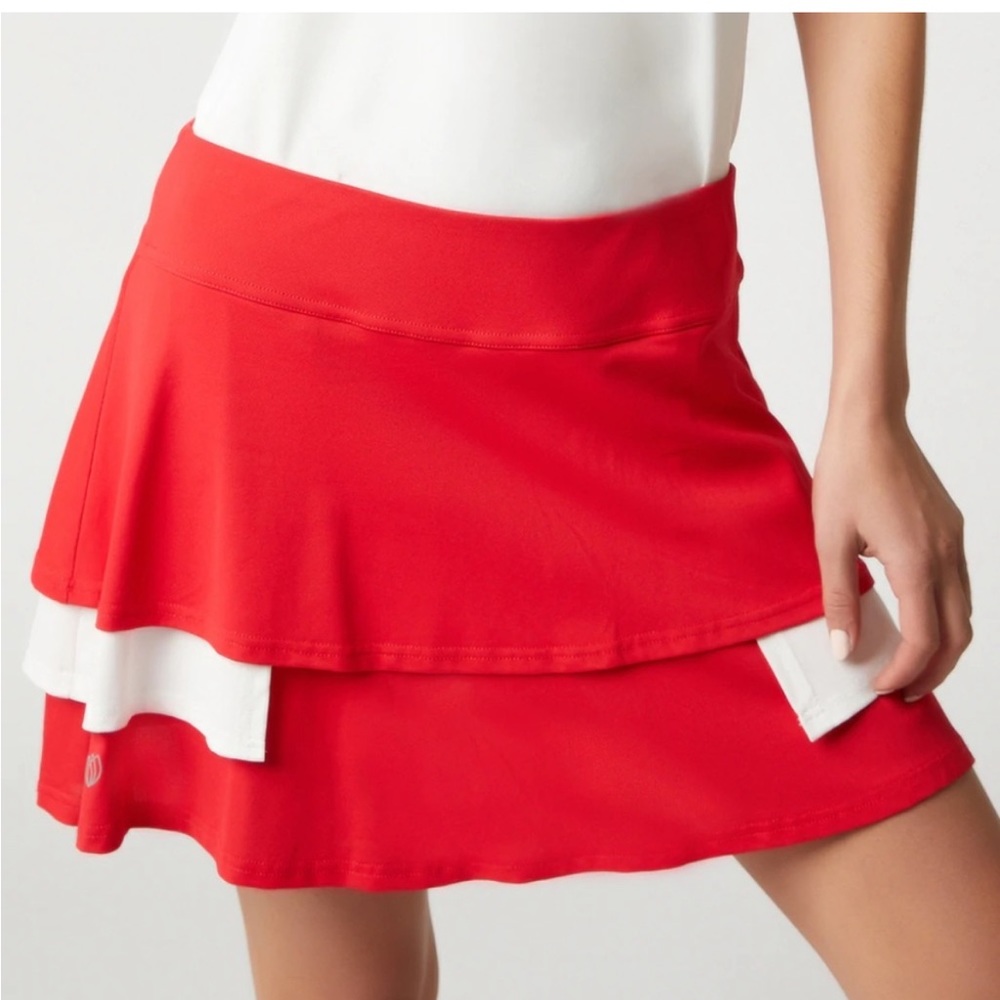 GGBLUE Red & White Tennis Golf Skort M